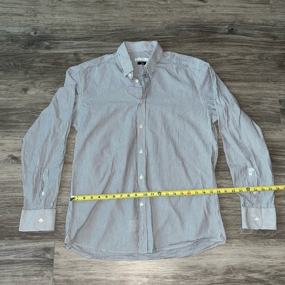 Men's Striped Shirt -  Black and White - Picture 6 of 8